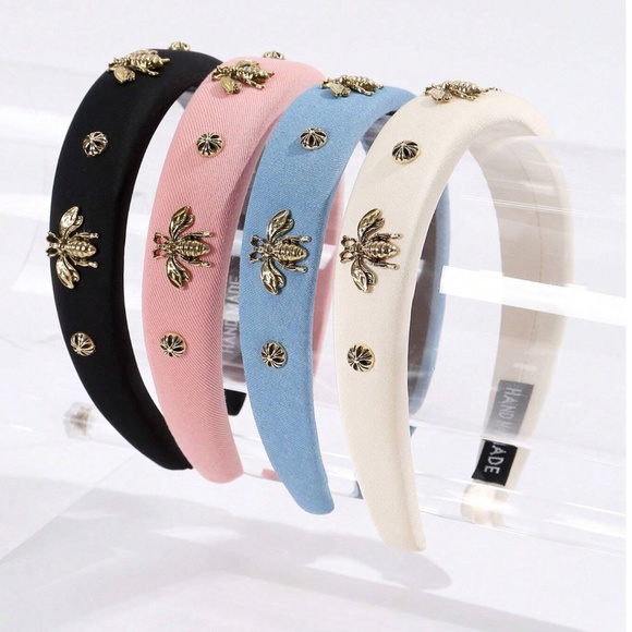 Handmade Luxe Bee Studded Headband - Picture 1 of 3